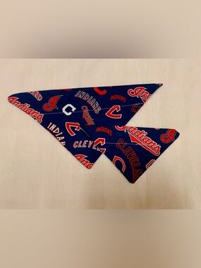 Cleveland Indians Navy & Red dog or cat Bandanas